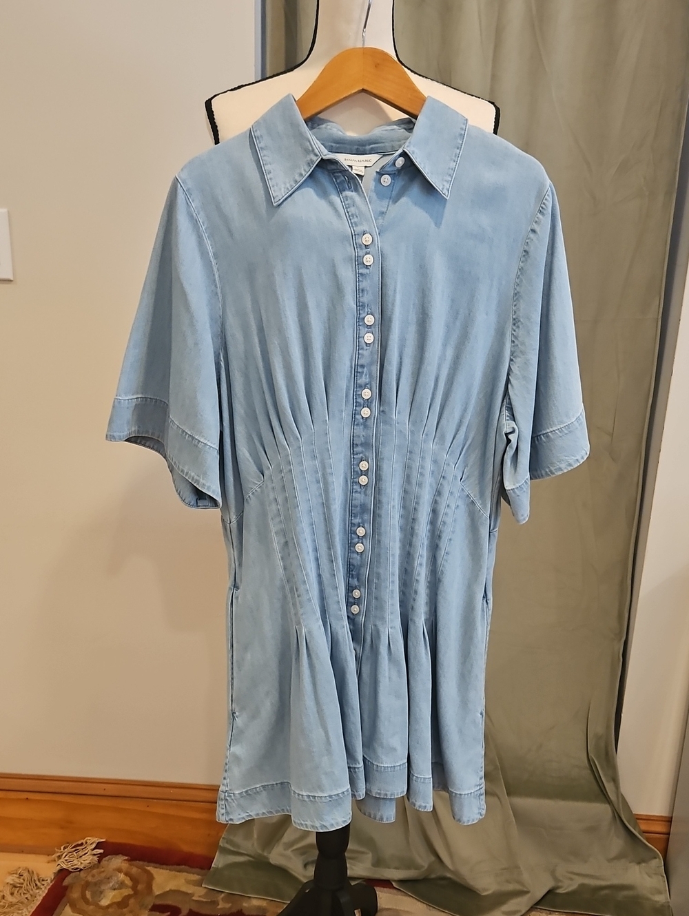 Banana Republic Lightweight Denim Button-Front Mini Dress